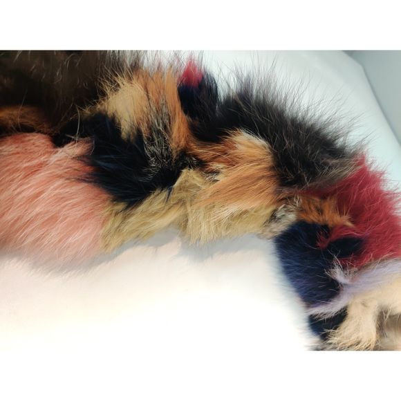 BNWOT Multicolor Fox Fur Scarf/Infinity Scarf Made by Befur on Etsy - Picture 13 of 16